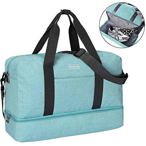 HOKEMP Gym Bag For Women Men Sport Duffel Bag with Shoes Compartment, Swim