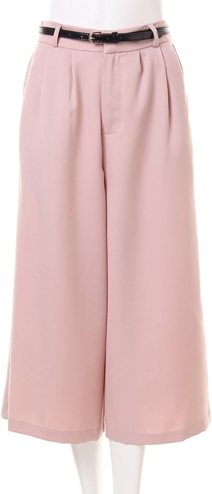 Amazon イング Ingni ベルト付trガウチョ パンツ A 1174 ピンク M パンツ 通販