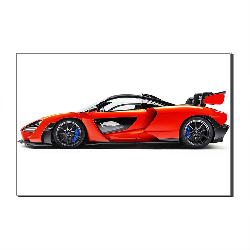 Voiture de sport rouge McLaren sur toile pour raviver un mur blanc de salon - 40x60cm
