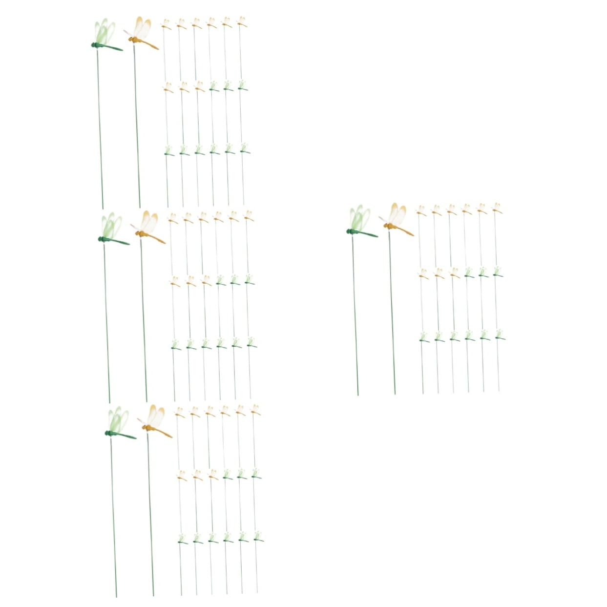 Yardwe 96stücke Dekorative Libellen Gartenstecker Realistische Gartenornamente Für Innen Und Außenbereich Bunte Deko Für Terrasse Und Blumenbeete Langlebige Materialien