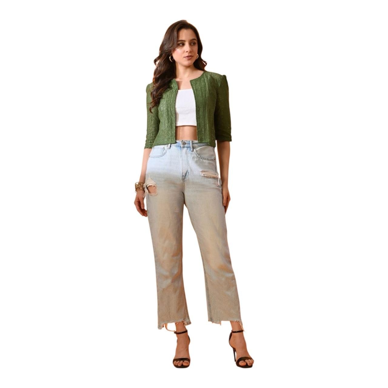Women’s Sleeveless Long Jacket | Stylish Open Front Longline Shrug | Lightweight Indo-Western Layering Outerwear for Casual, Office & Party-picture-18