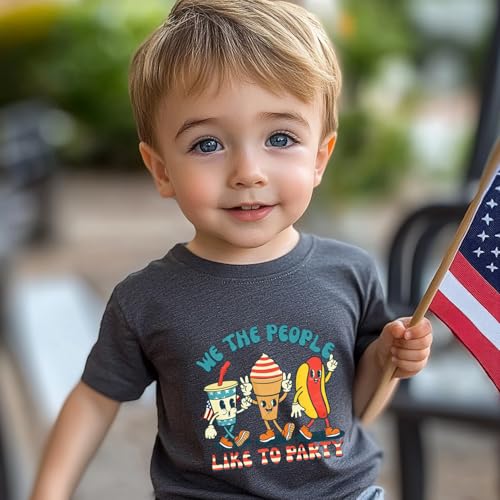 Image of Boys Girls Fourth of July Shirt Toddler Patriotic 4th of July Clothes for Kids 1-7 Years