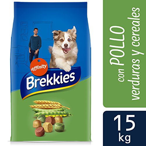 Brekkies Trockenfutter für Hunde mit Hühnchen und Getreide, 15 kg