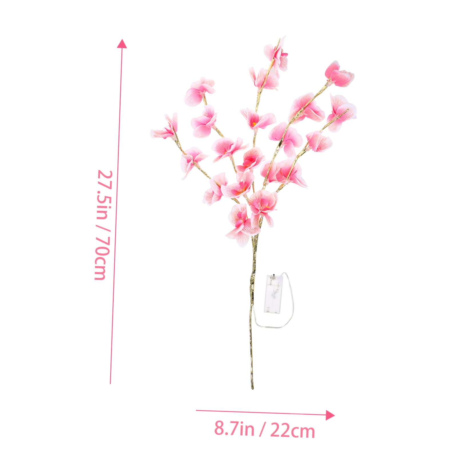 Hemobllo Unique Simulation Lantern Led Light Decor for Home Living Room Balcony Delicate Phalaenopsis Branches