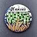 Kansas County Map Pinback Button, Retro Midwest Art Gift, Handmade Accessories 2.25