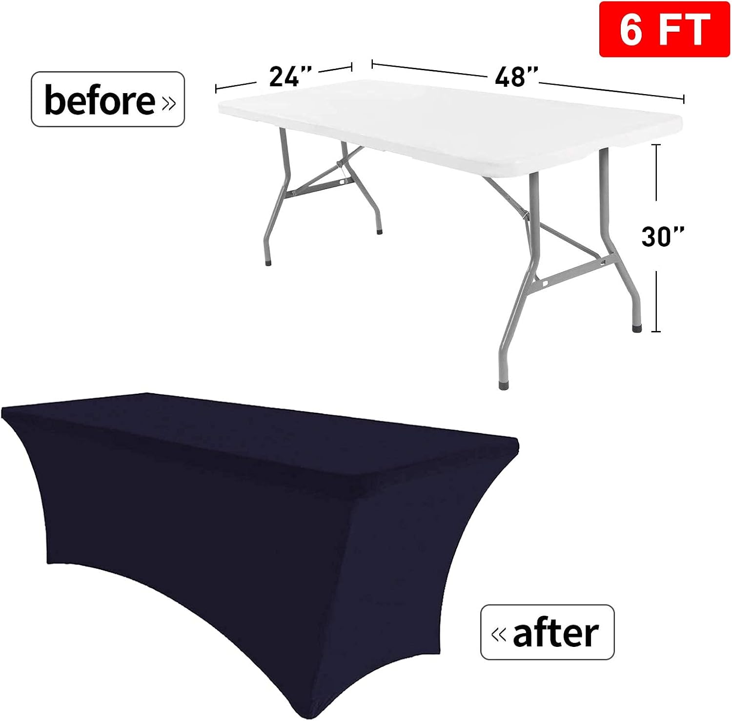 Bеѕt Sеllеr SEPARO Spandex Table Cover Fitted Rectangular Tablecloth Stretchable Fabric Lycra Tablecloth 6 ft Wrinkle-Free for Party Dj Tradeshows Banquet Weddings Cocktail Lіmіtеd Stосk SEPARO Spandex Table Cover Fitted Rectangular Tablecloth Stretchable Fabric Lycra Tablecloth 6 ft Wrinkle-Free for Party Dj Tradeshows Banquet Weddings Cocktail