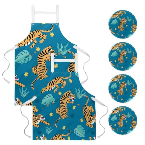 Tablier de nettoyage de la maison et cuisine taille unique