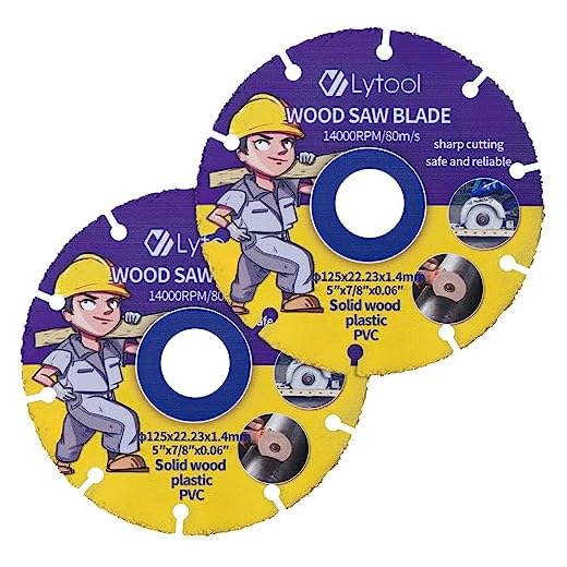 Lytool 2 tlg Sägeblatt für Winkelschleifer, Kreissägeblatt Trennscheibe Holz Flexscheibe 125 mm, Holztrennscheibe zum Schneiden von Holz, Sperrholz, Gummi, Kunststoffe, für Holzbearbeitung