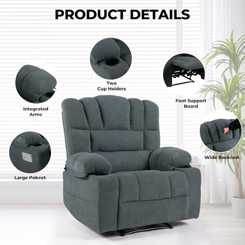 Sillón reclinable plegable Gris metálico miniatura 5