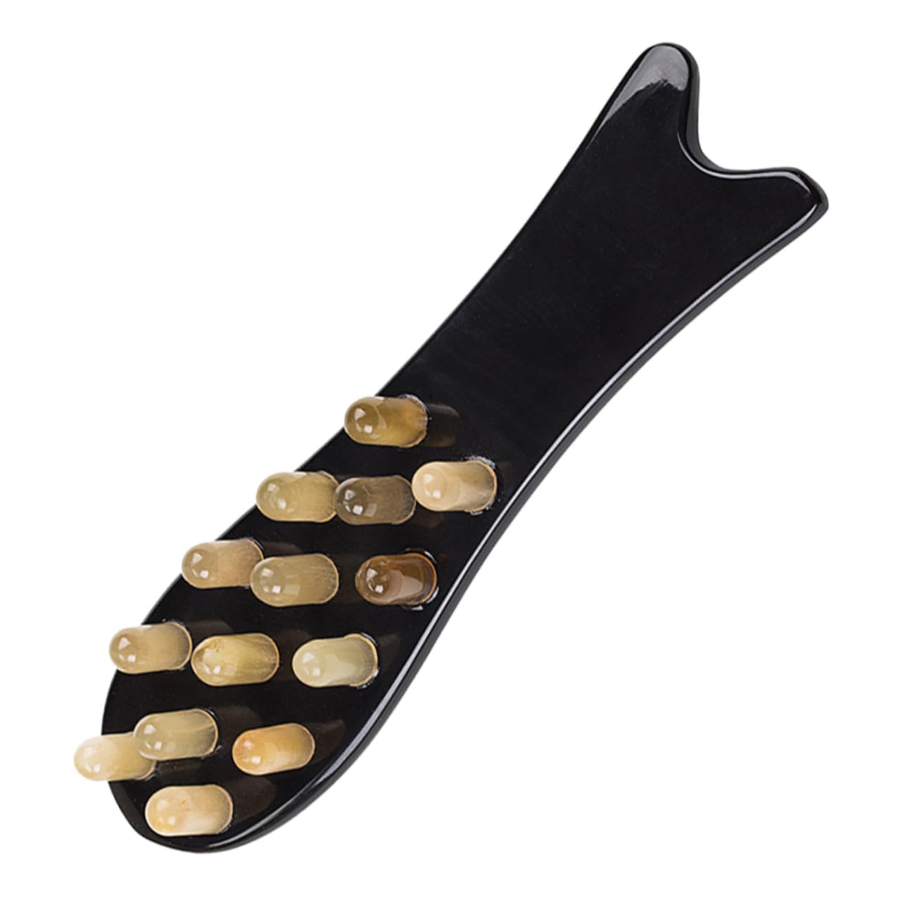 PartyKindom 3pezzi Pettine Massaggiante Forma Di Pesce Corno Naturale Pettine Districante Per Secchi Strumento Massaggiante Per Capelluto Design Elegante e Compatto Per Uso Quotidiano
