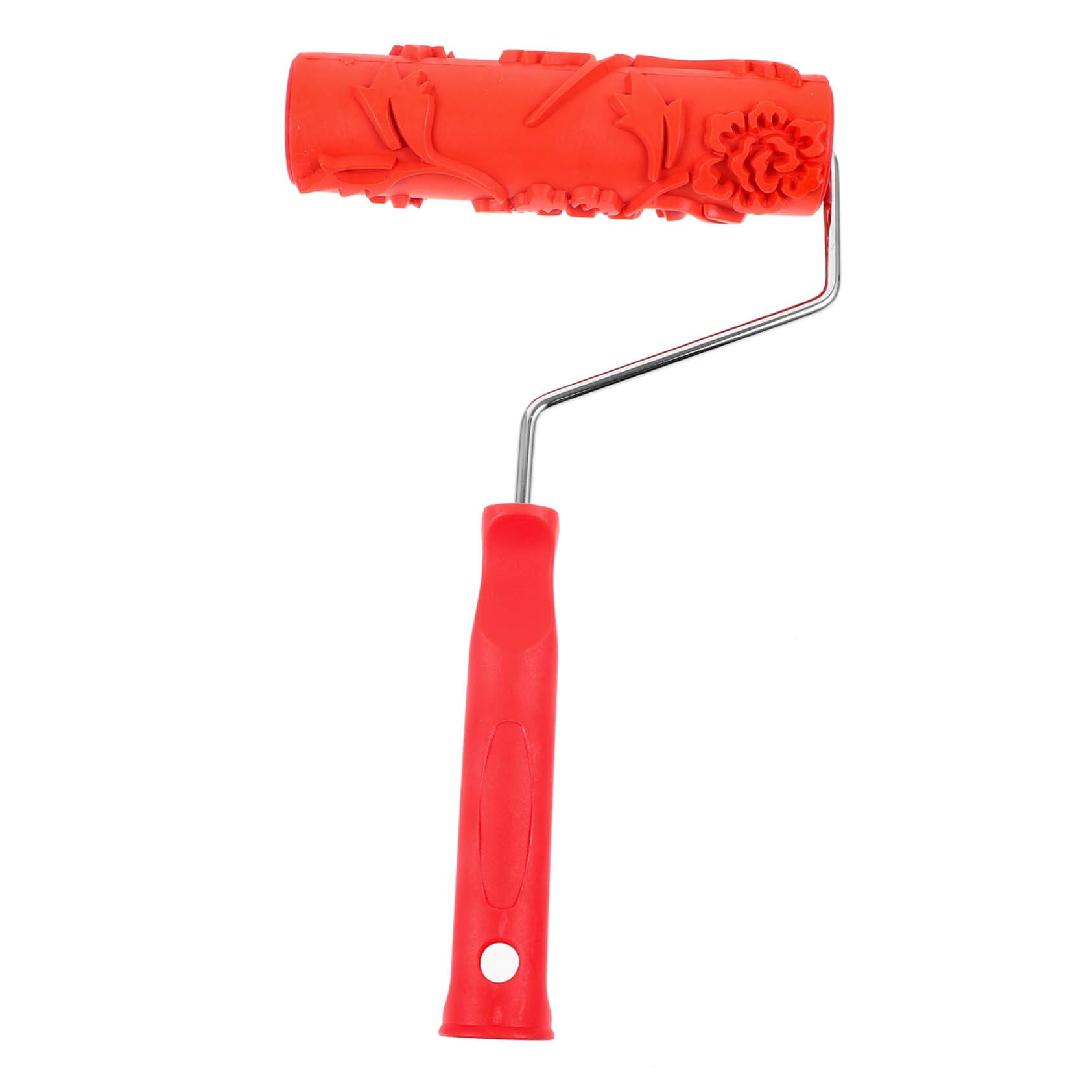 Rodillo de Pintura Patrones de Rosa de 7 Pulgadas, Herramienta de Goma y Plástico para Decoración de Paredes, Fácil de Usar para Proyectos DIY y Profesionales