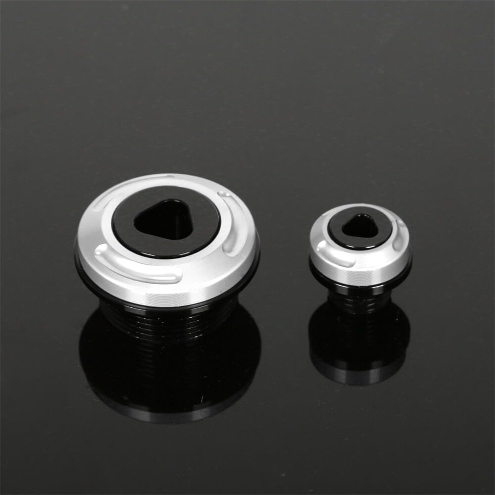 Monkey125 Engine Crankcase Cover Plugs Compatible with Monkey 125 GROM 125 CT125 DAX125 CNC Motorcycle Accessories Crankcase Hole Plug (Silver)