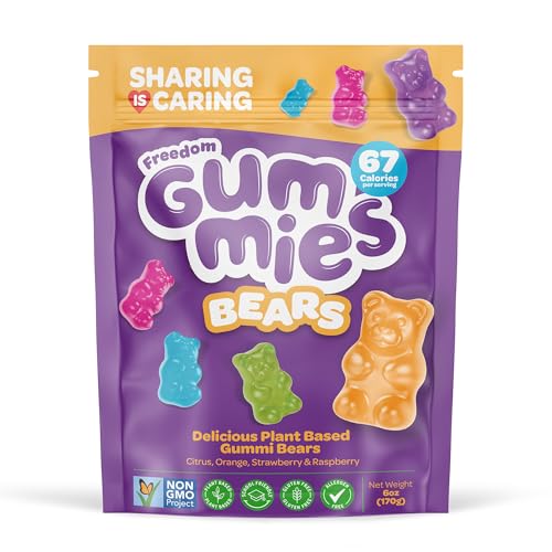 Freedom Confectionery Gummi Bears – Fruity Vegan Gummies Made with