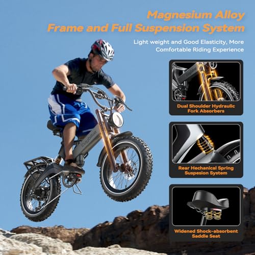 2000W/3000W Peak Motor Electric Bike for Adults, 48V/52V