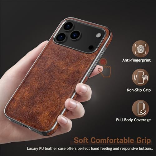 Coque de protection magnétique iPhone 17 Pro Max étui cuir vintage 2025