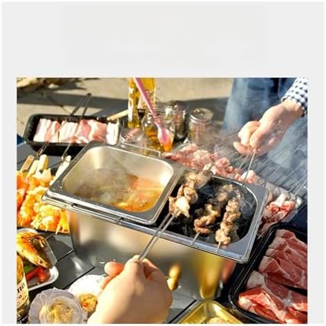 Mini Portable Stainless Steel BBQ Grill for Outdoor Camping, Small Indoor Barbecue Stove, 1PC Household BBQ Tools, Perfect for Picnics and Tailgating