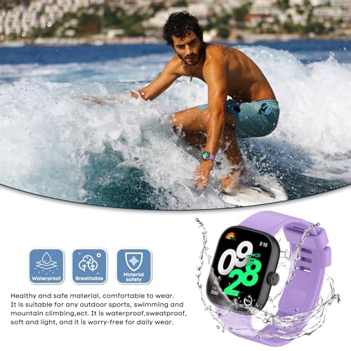 Xisair 2 Pack Silicone Watch Bands Compatible with Redmi Watch 4 Smartwatch Xiaomi Band 8 Pro Straps Sport - Image 3