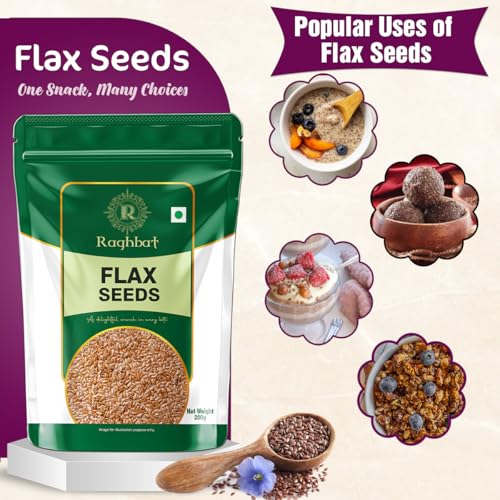 Image of Raghbat Pure Flax Seeds, 200g, Rich in Protein & Dietary Fibre, Source of Iron