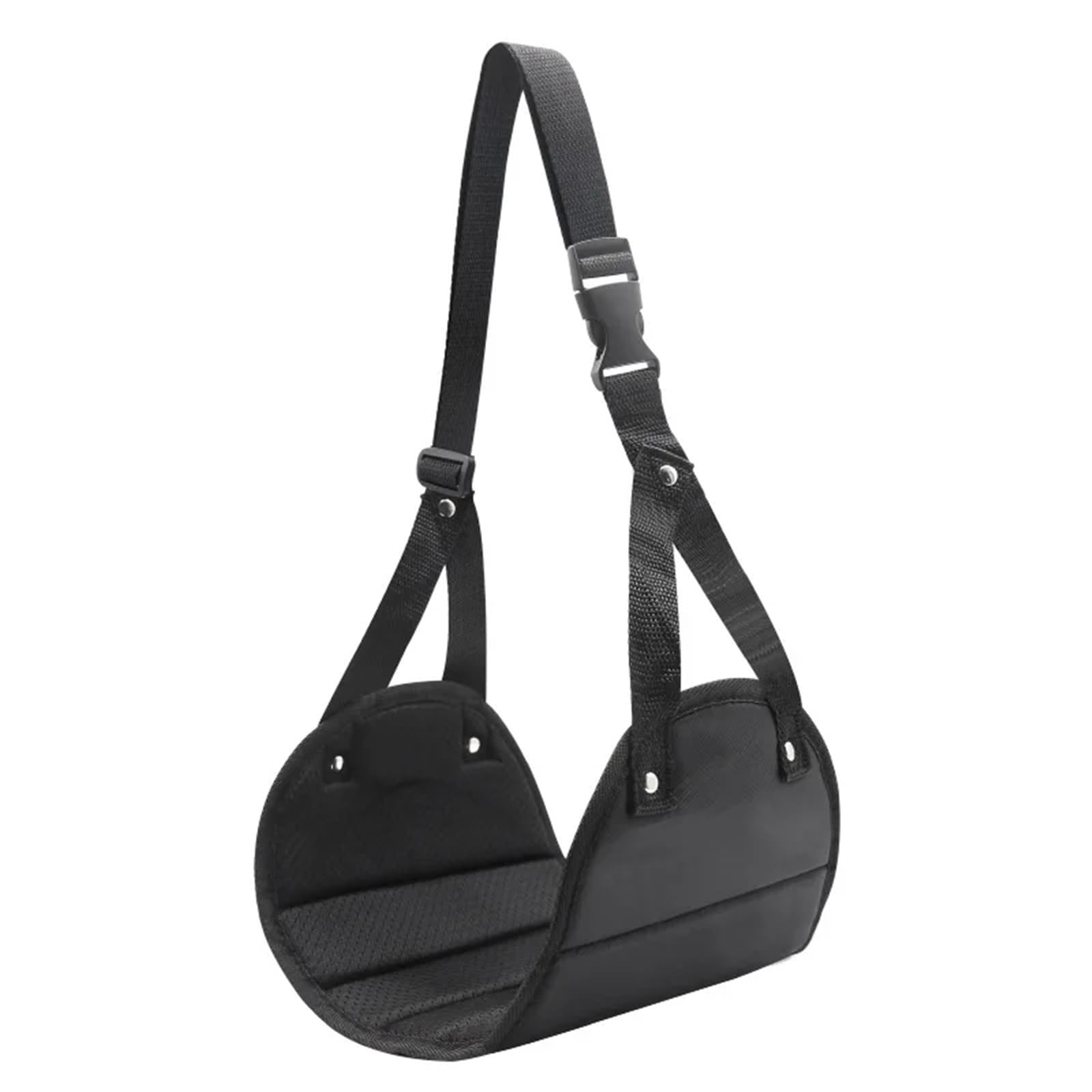 Reposapiés de viaje comercial, hamaca, eslinga oficina con avión, reposapiés riel alta velocidad(Black)