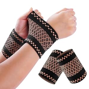 AOOWU Wrist Brace, 2 Pack Wrist Compression Brace for Men & Women, Elastic Wrist Support Sleeve Wrist Braces for Tendonitis, Arthritis, Carpal Tunnel Pain Relief, Wrist Wrap Wristbands for Sport, S