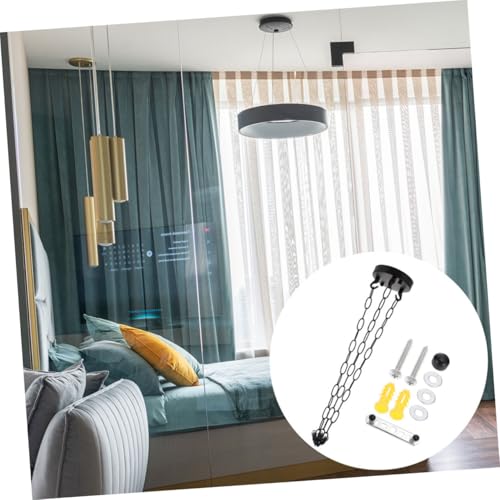 Kit de cache-lumière avec chaînes en acier robuste pour lustre - 2