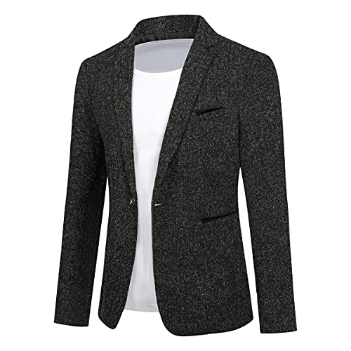 Allthemen Mens Casual 1 Button Blazer Slim Fit Blazer Jacket Lightweight Suit Jackets