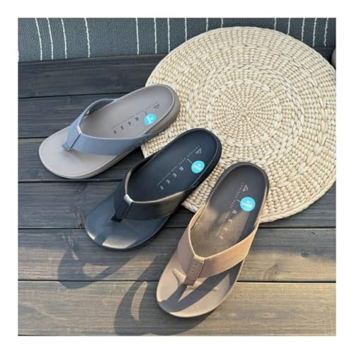 Sandals, Men's Non-Slip Soft Thong Sandals - Beach Summer Slippers Shower Shoes(Brown,9.5)4