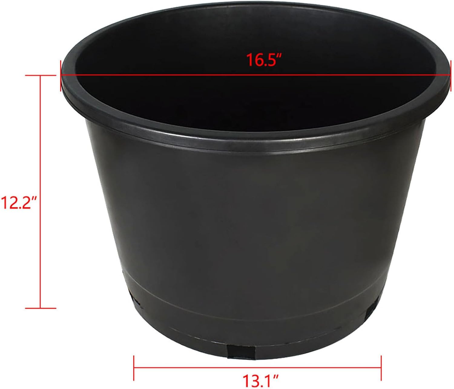 10 Pack 10 Gallon Round Premium Nursery Pot Plant Flower Seedling Container Garden Planter Pots for Indoor Outdoor Plants Seedlings Flowers Vegetables Seedling Cuttings Succulents