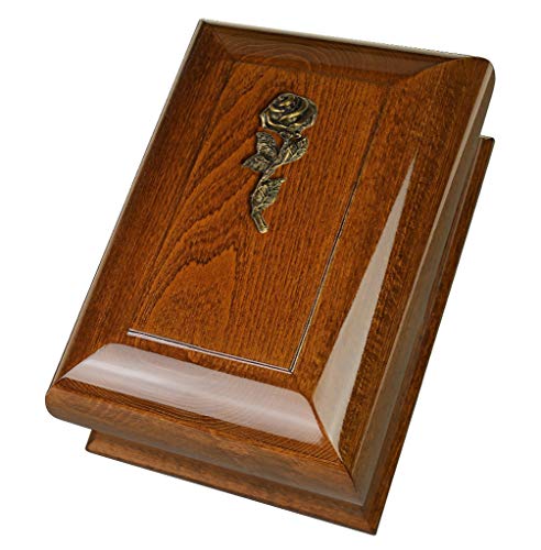 Remember Forever Urna funeraria in legno per adulti, urna per ceneri umane, da esporre a casa, personalizzabile (rosa)