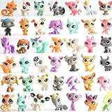 20 Pcs Lovely Miniature Big Eye Pet Doll, Mini Cute Pets Cake Decoration, Cake Topper Toy Doll Set,...