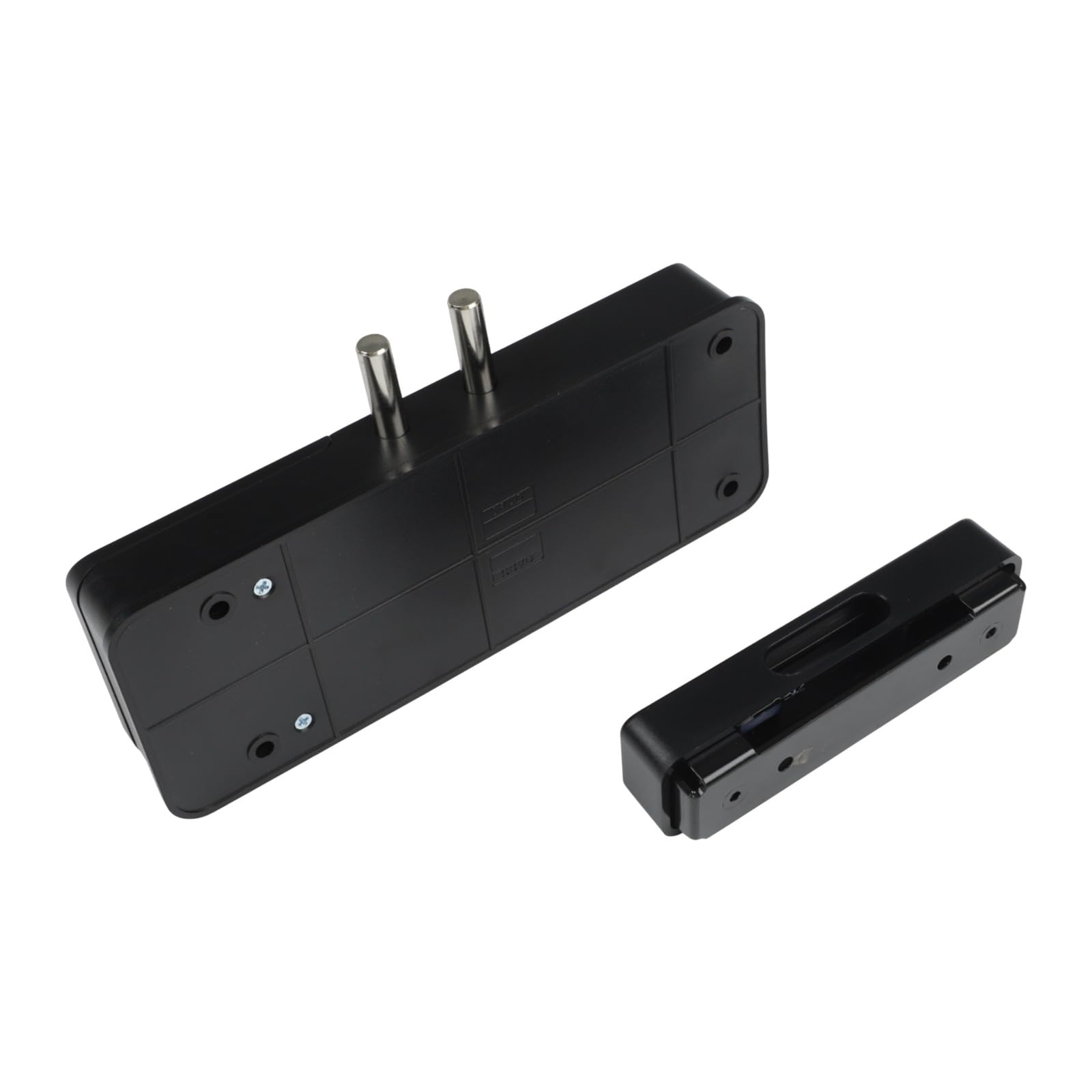 Puertas de madera con cerradura invisible, funciona con la aplicación TTlock, entrada sin llave a través de tarjeta IC, antipalanca para protección, color negro