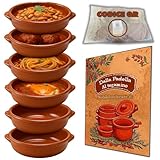 NOBILE LOVELYCARE 6 Tegamini in terracotta da forno artigianali 15x5cm - Rivivi i sapori Tradizionali - RICETTARIO OMAGGIO riscopri sapori antichi, cucina della nonna tajine da forno monoporzione