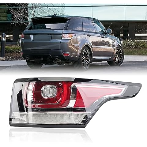 Clidr LED Tail Light For Range Rover Sport L494 2014 2015 2016 2017 Passenger Side Clear Rear Lamp Brake Light LR061588-B (Right) Cover