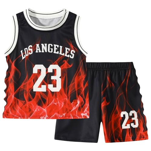 Débardeur coton garçon et short de sport été tenue décontractée orange 2-6 ans