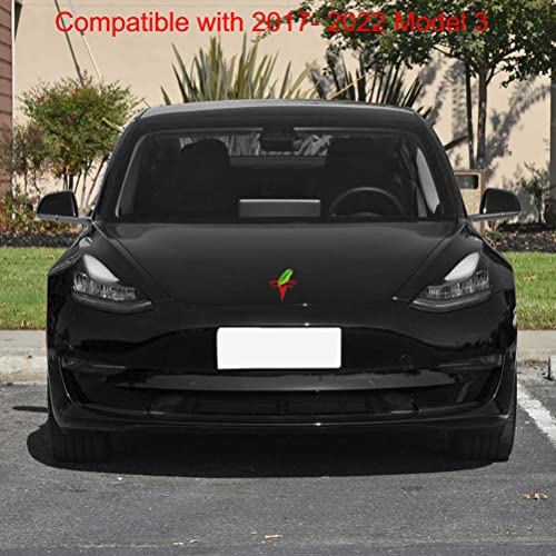 3Pcs Abs Glossy Red Style Steering Wheel/Front Trunk/Rear Trunk Logo Sticker Cover Emblem Badge Decals Compatible With 2017-2023 M3 Accessories #TOP7