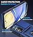 BaHaHoues for Samsung Galaxy A15 5G Case with Screen Protector & Slide Camera Lens Cover,Built-in 360°Rotate Magnetic Ring Stand Shockproof Protective Phone Case for Samsung A15 5G Case (Blue)