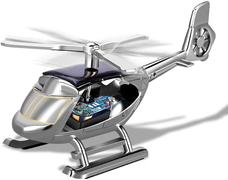 Solar Powered Helicopter Car Aromatherapy Ornaments Pendants Desk Decor Car Accessories Spice Stick Zinc Alloy Novelty Toys for Gift