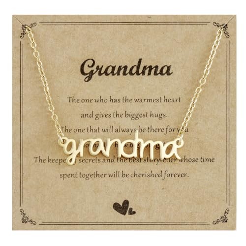 Kivosliviz Grandma Necklace for Women Gifts Mothers Day Jewelry for Grandmother Personalized Grandma Necklace