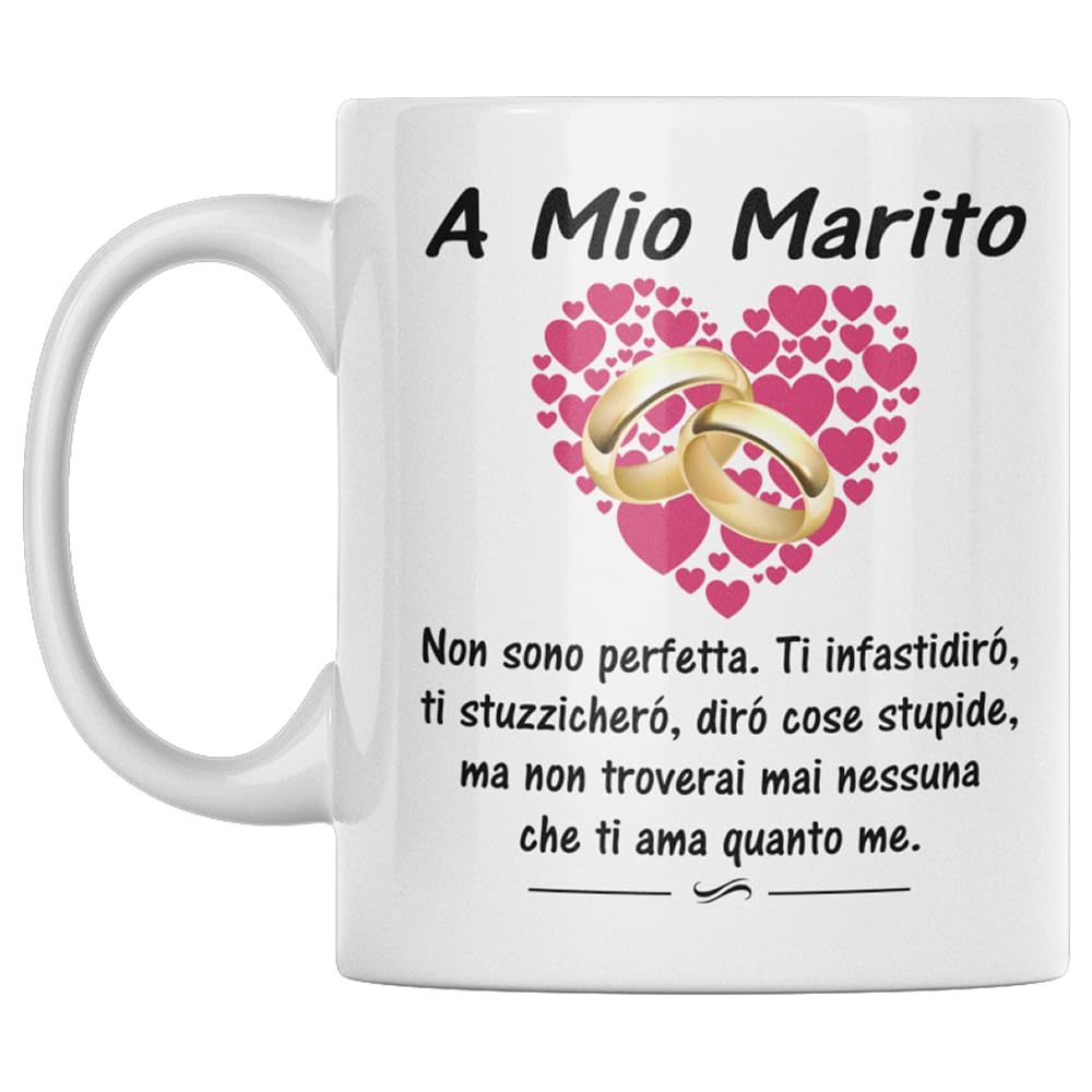 Jungle Mug Tazza Amore Con Scritta 'Ti Amo, Pensi A Me Al Mattino' – Tazza Da 11 Oz, Regalo Originale Per Lei E Lui, Natale, San Valentino, Compleanno, Per Moglie E Marito