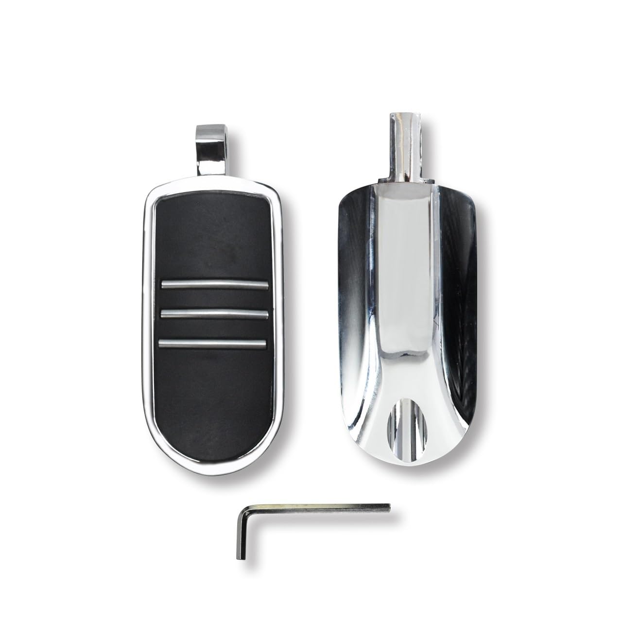 Repose-pieds de moto universel chrome galvanisé haute résistance Fat Boy