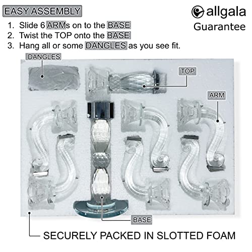 allgala 7-Arm Crystal Candelabra Taper Candlestick Candle Holder - Cosy Home Interiors allgala 7-Arm Crystal Candelabra Taper Candlestick Candle Holder - Image 4