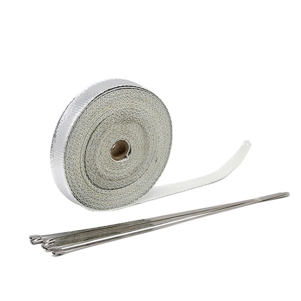 Bande thermique echappement resistant haute temperature rouleau argent 2.5 cm - 6