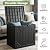 MAKE CHANGES Outdoor Storage Box,30 Gallon Deck Box Outdoor Storage Bench Outside Waterproof Resin Storage Bench, Lockable Patio Cushions, Garden Tools Storage For Furniture, UV Resistant(Black)