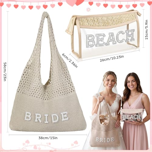Sac en crochet transparent de qualité supérieure aux détails strass - 2