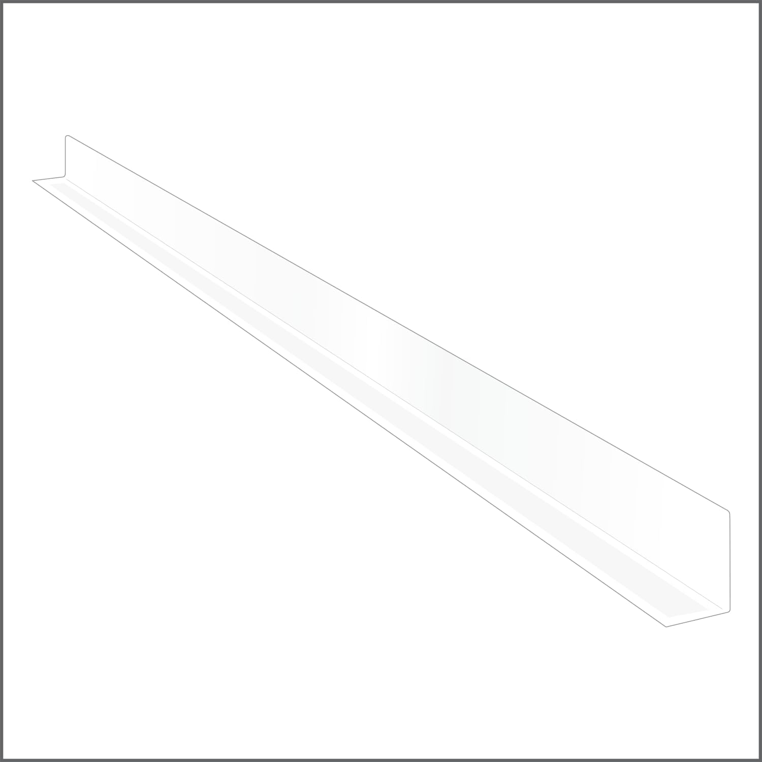 Clear Plastic Shelf Divider 1" H x 17-9/16" L with Adhesive Mount by ClipStrip