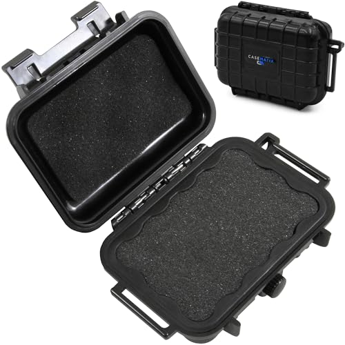 CASEMATIX 5.75" Waterproof Small Hard Case with Customizable Foam for Portable Electronics, Tools and Accessories - Hard Shell Small Plastic Case with Pre-Diced Travel Case Foam Interior by CASEMATIX - Used condition - US$16.12