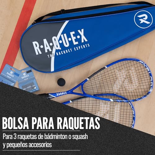 Funda de bádminton y squash Raquex para 3 raquetas con correa cómoda 3