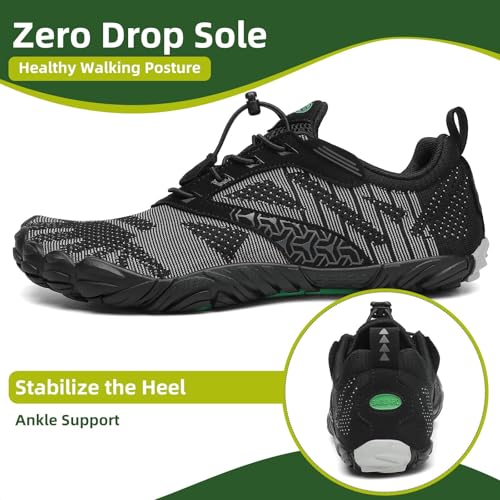 Image of SAGUARO Womens Mens Barefoot Shoes Minimalist Trail Runner Wide Toe Box Zero Drop Outdoor Cross Training Shoe