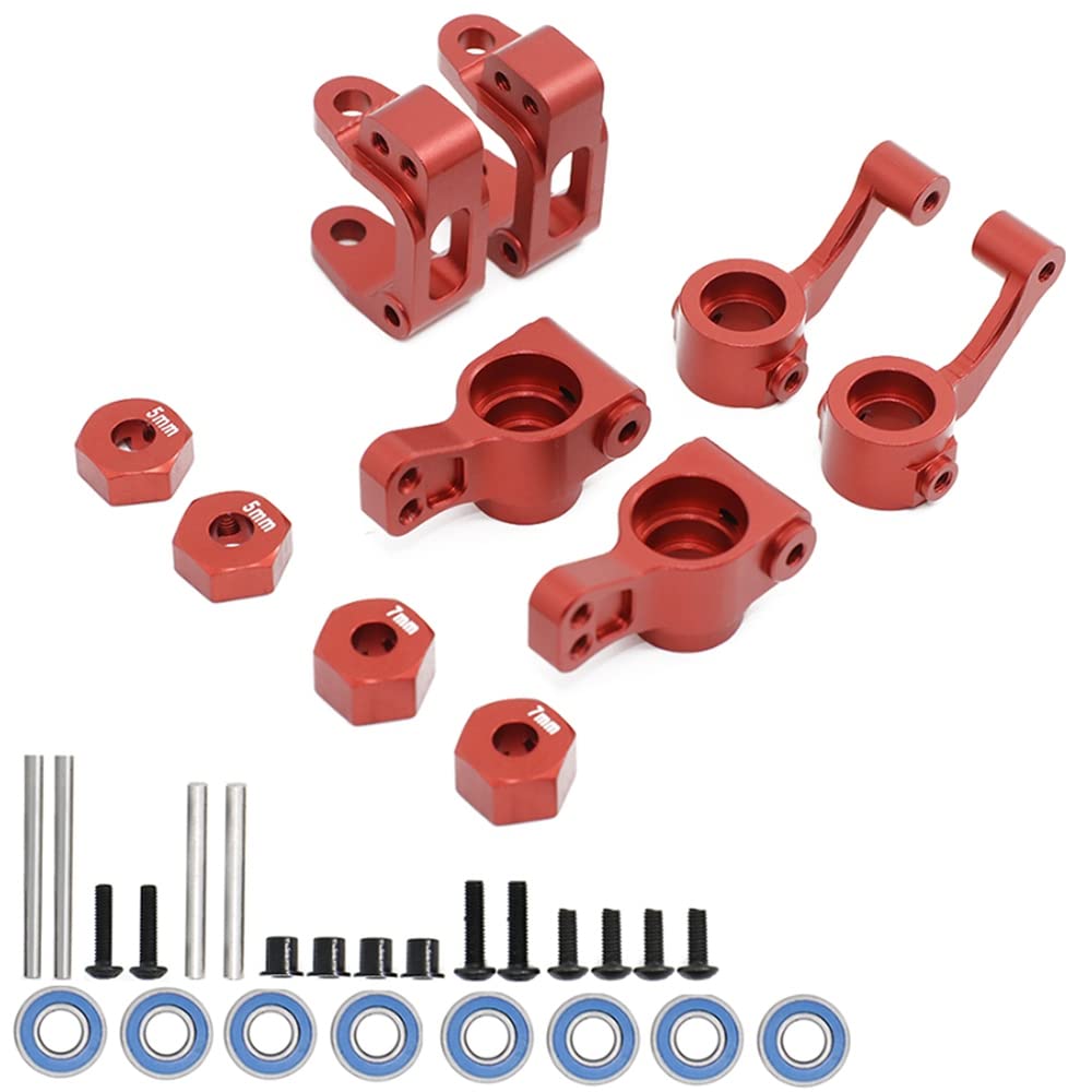Blocco di sterzo e rotelle, mozzo posteriore e adattatore esagonale per 1/10 ECX 2WD Series Ruckus Torment Circuit Upgrade accessori di ricambio