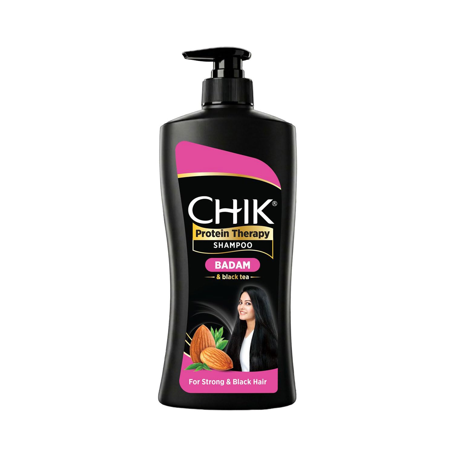 Chik Protein Solution Thick And Glossy Shampoo, With Badam Protein, Bhringraj Oil & Black Tea,650ml